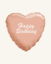בלון מיילר 18״ – Happy Birthday – לב רוז גולד